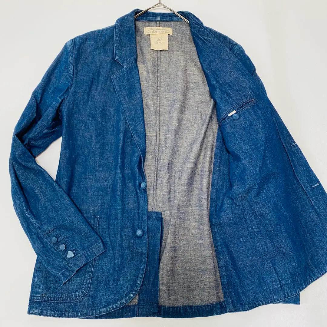 [Good condition] Remi Relief Denim Tailored Jacket Heart M Blue