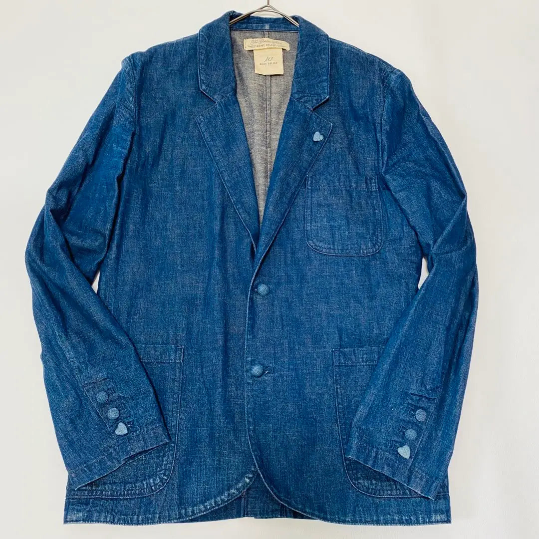 [Good condition] Remi Relief Denim Tailored Jacket Heart M Blue