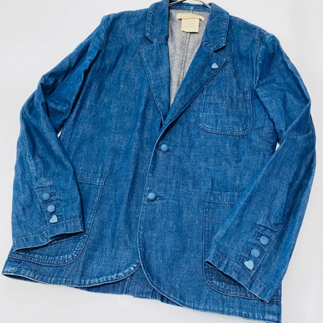 [Good condition] Remi Relief Denim Tailored Jacket Heart M Blue