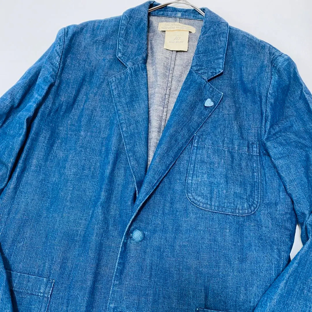 [Good condition] Remi Relief Denim Tailored Jacket Heart M Blue