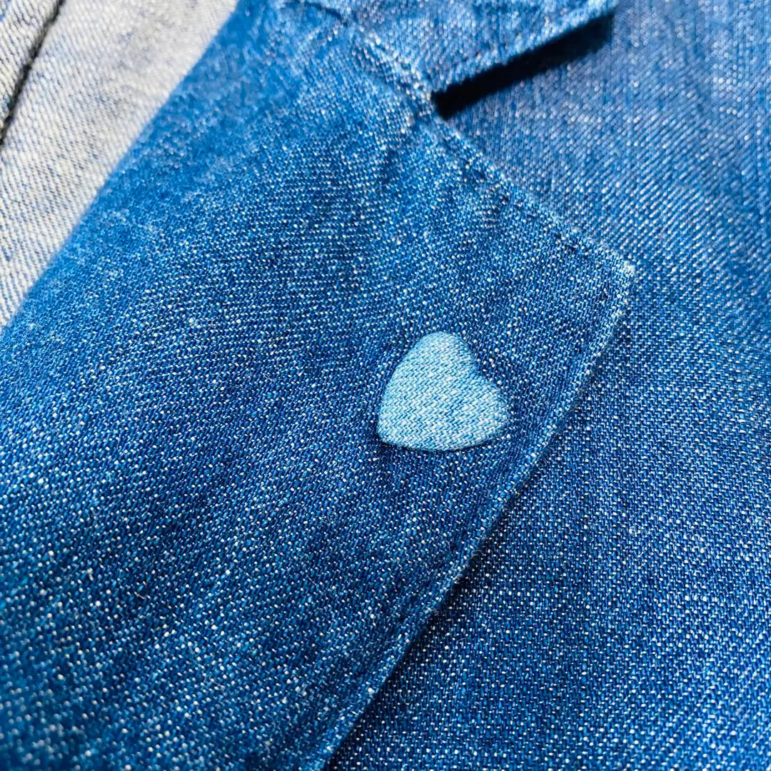 [Good condition] Remi Relief Denim Tailored Jacket Heart M Blue