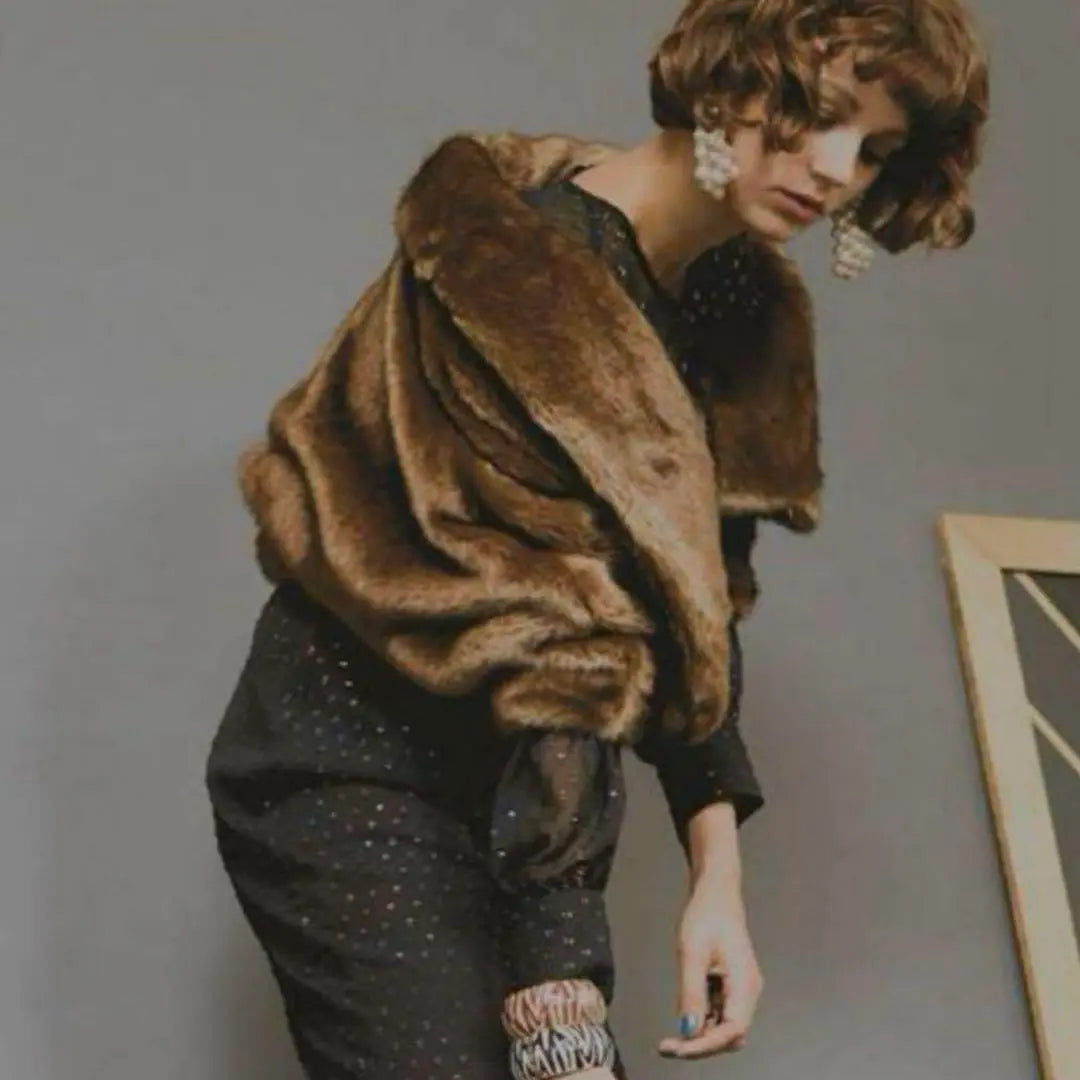 (Final price) LILIY BROWN Eco Fur Coat/Fur Jacket | (最終価格)LILIY BROWN エコ ファーコート／ファージャケット