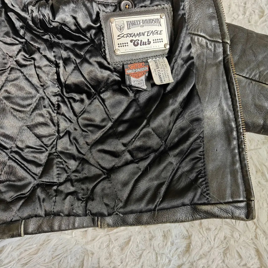 Harley Davidson Screamin Eagle Leather Riders 36 Black Genuine Leather