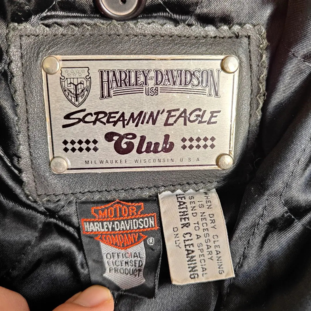 Harley Davidson Screamin Eagle Leather Riders 36 Black Genuine Leather