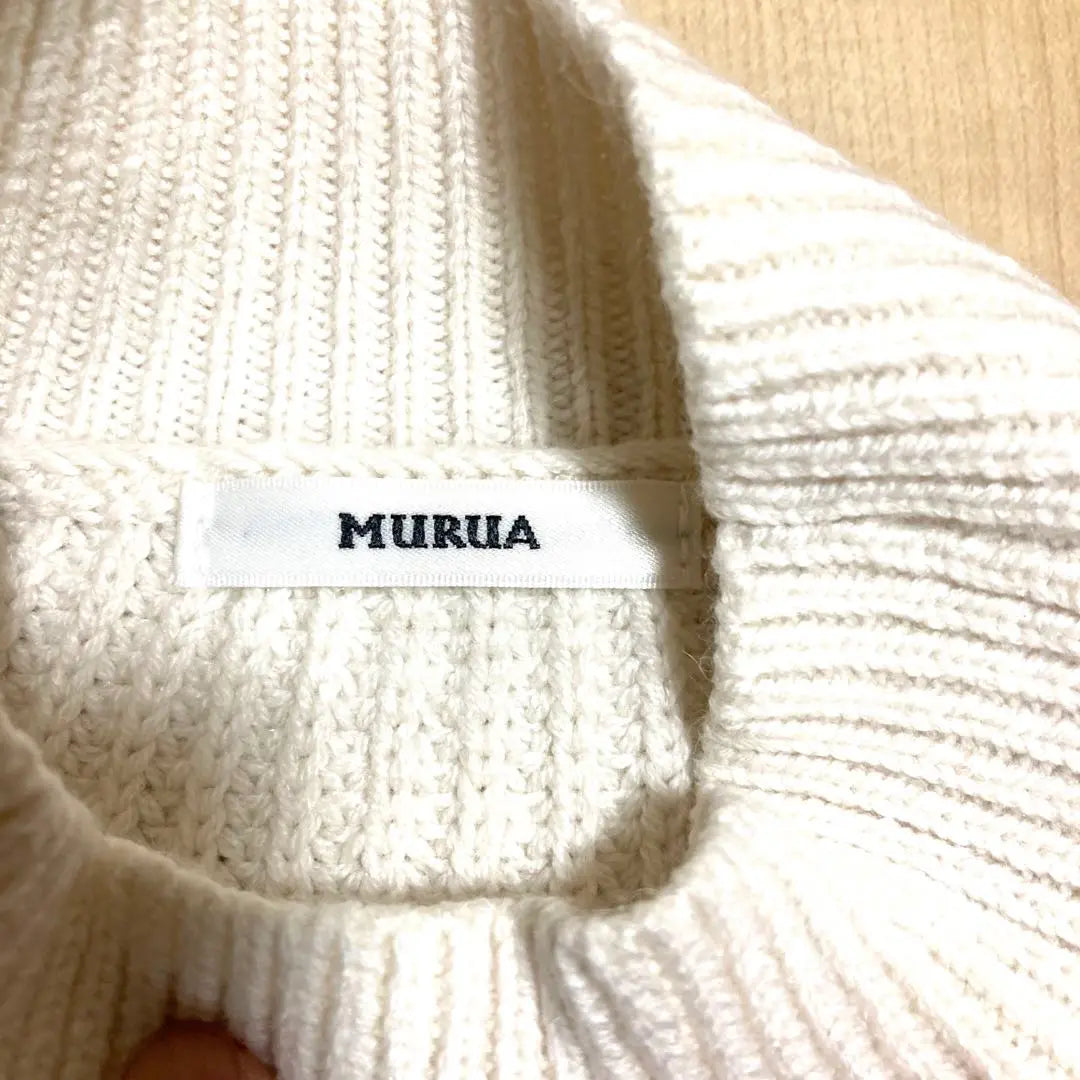 MURUA Jersey De Punto Mleuer Manga Larga Con Volante Marfil | MURUA ムルーア ニットセーター 長袖 袖フリル アイボリー