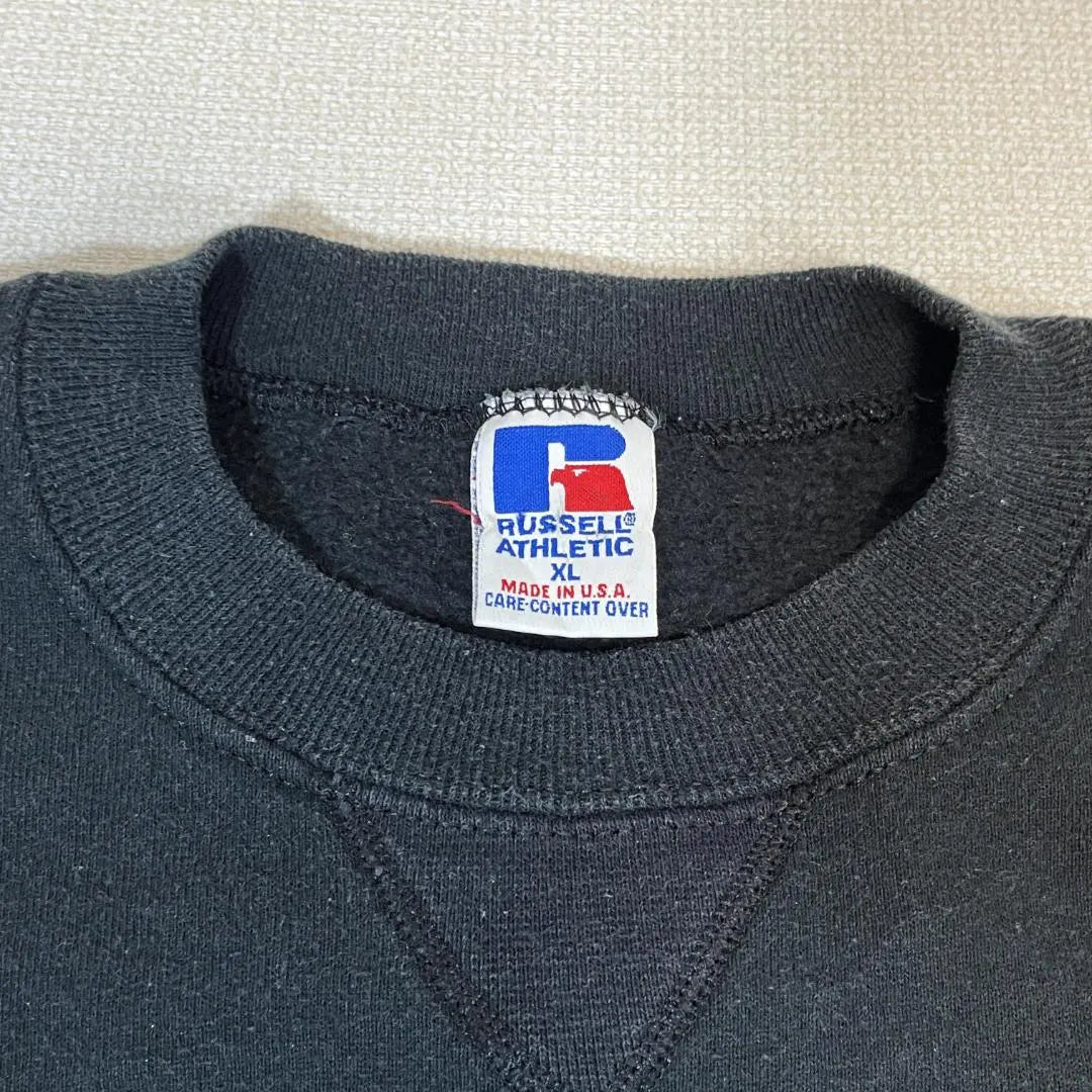 ★ Russell [XL] Sweat trainer USA black embroidery