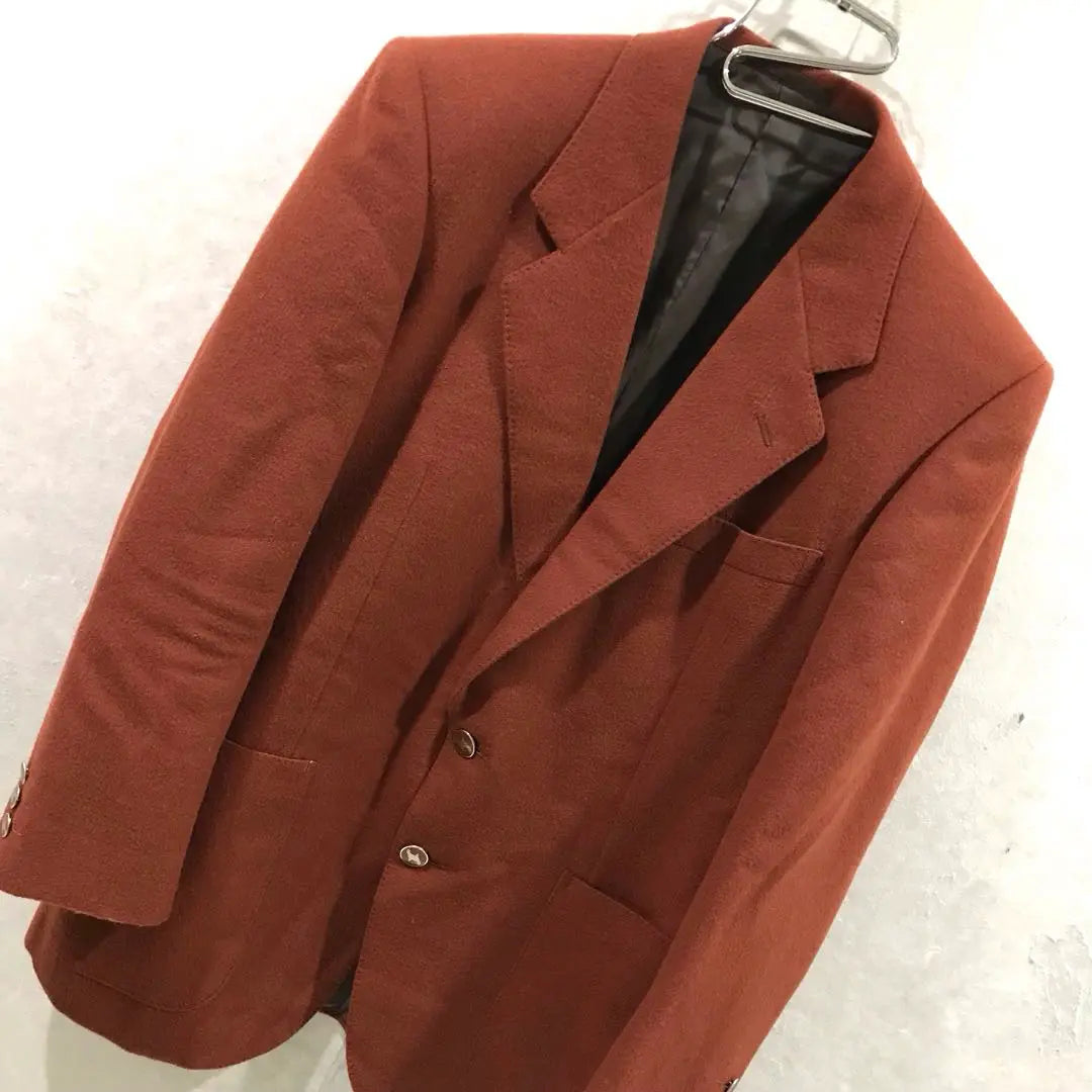 90s Old Design Tailored Jacket Vintage Brown A5