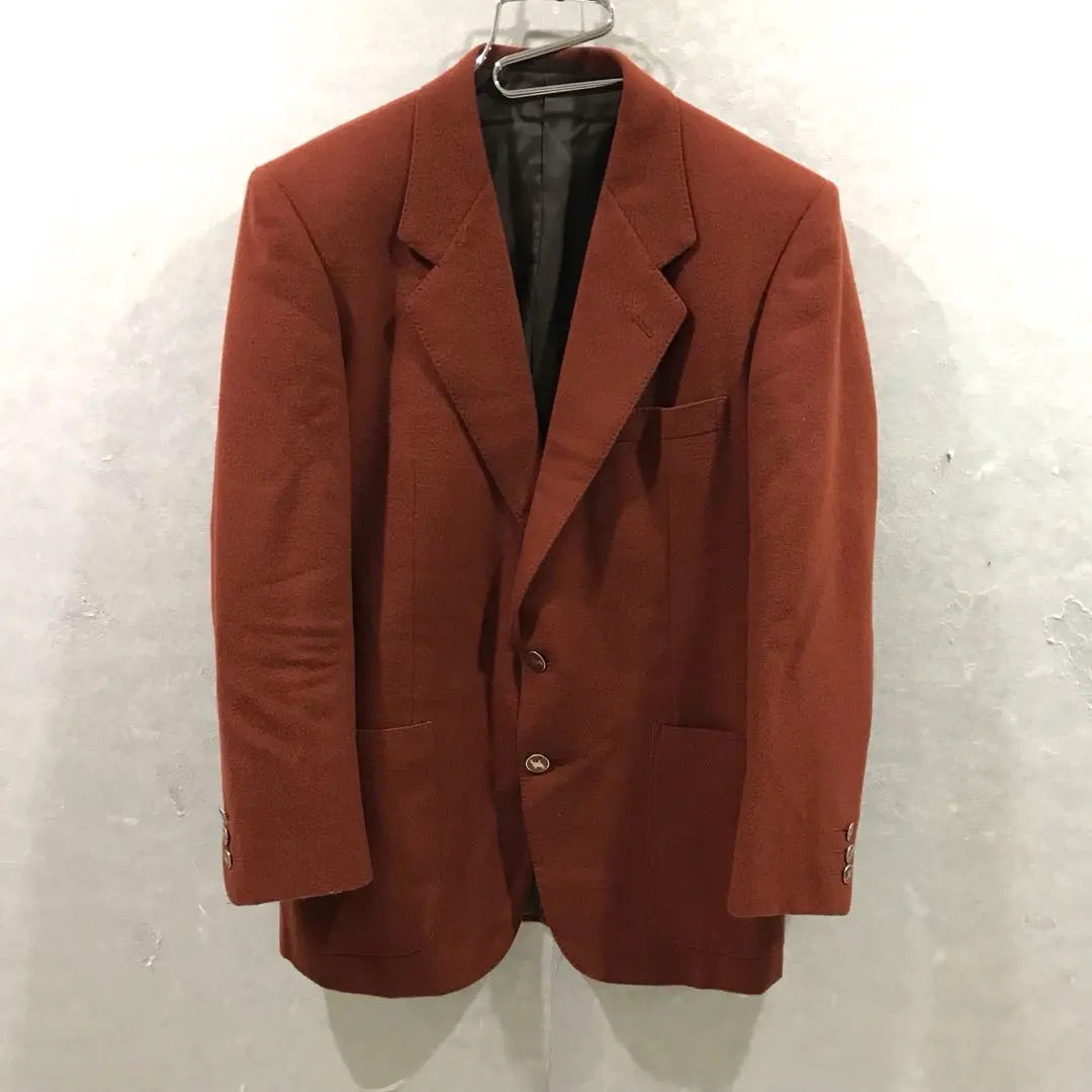 90s Old Design Tailored Jacket Vintage Brown A5