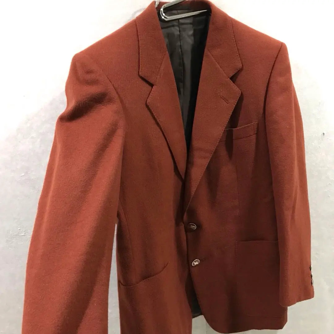 90s Old Design Tailored Jacket Vintage Brown A5