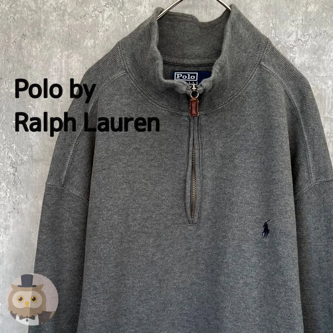 [Talla XL] Polarph Lauren Half Zip Sweat ropa vieja | 【XLサイズ】ポロ ラルフローレン ハーフジップ スウェット 古着