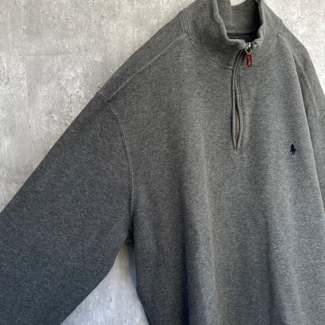 [Talla XL] Polarph Lauren Half Zip Sweat ropa vieja | 【XLサイズ】ポロ ラルフローレン ハーフジップ スウェット 古着