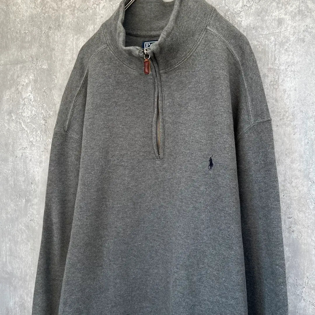 [Talla XL] Polarph Lauren Half Zip Sweat ropa vieja | 【XLサイズ】ポロ ラルフローレン ハーフジップ スウェット 古着