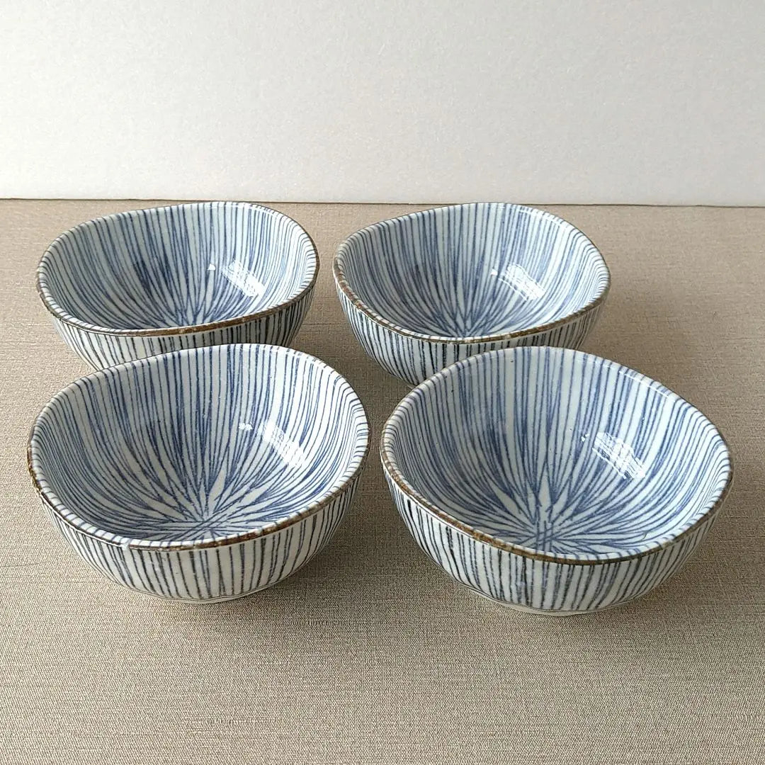 [4 sheets] New Japanese Made Mino ware Mine -peaks, small grass small, modern