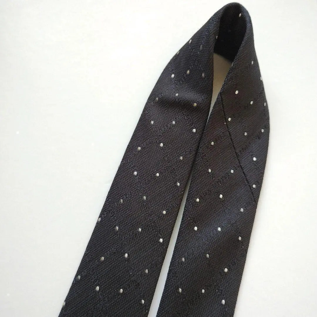 [Made in Italy] Louis Vuitton tie navy dark blue logogram dot luxury