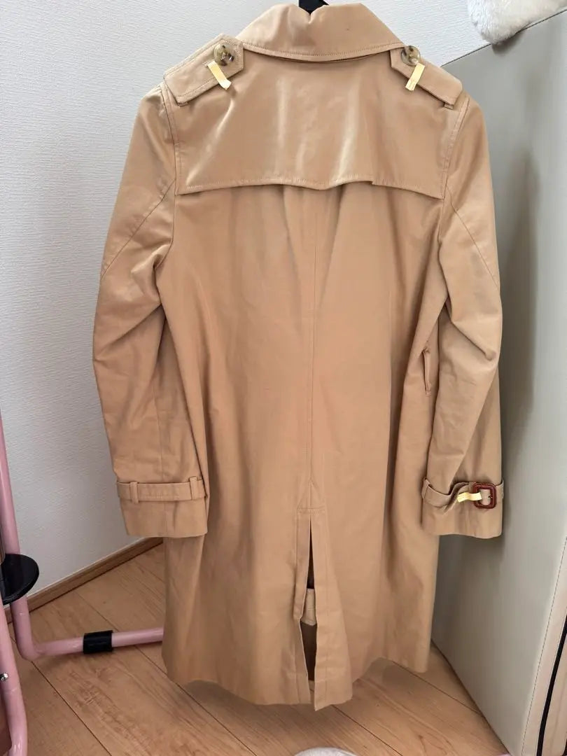 UNITED ARROWS Beige Trench Coat Double Breasted with Belt