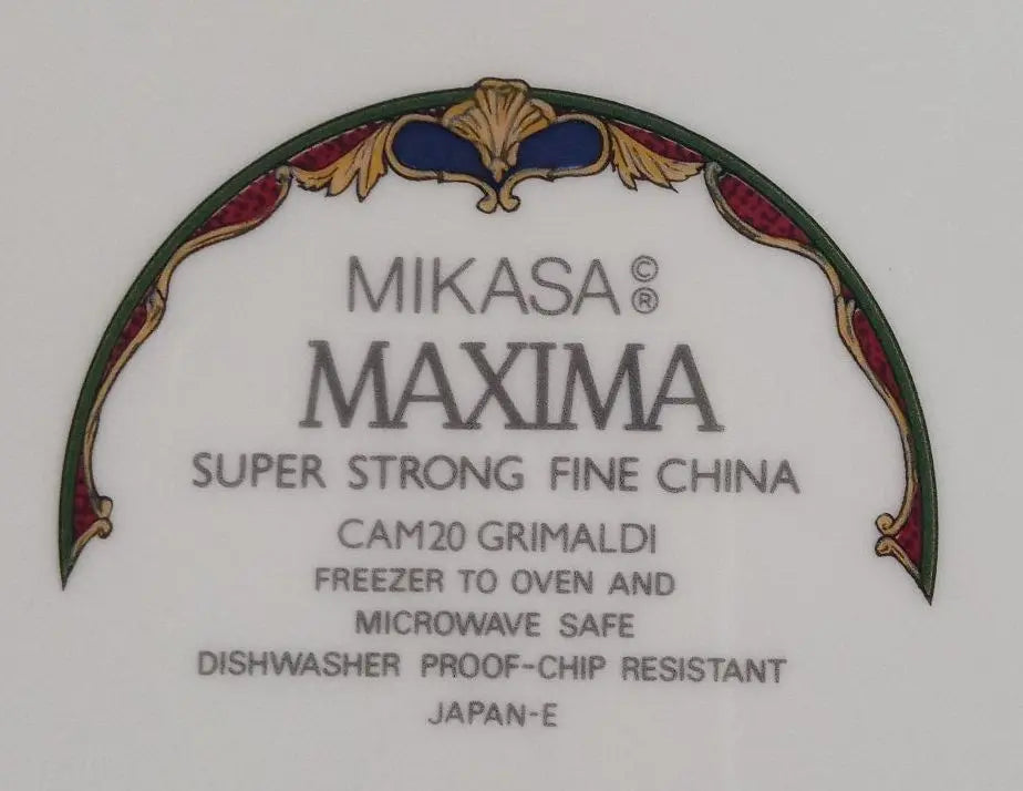 Western tableware, large plate, MIKASA MAXIMA, 5-piece set