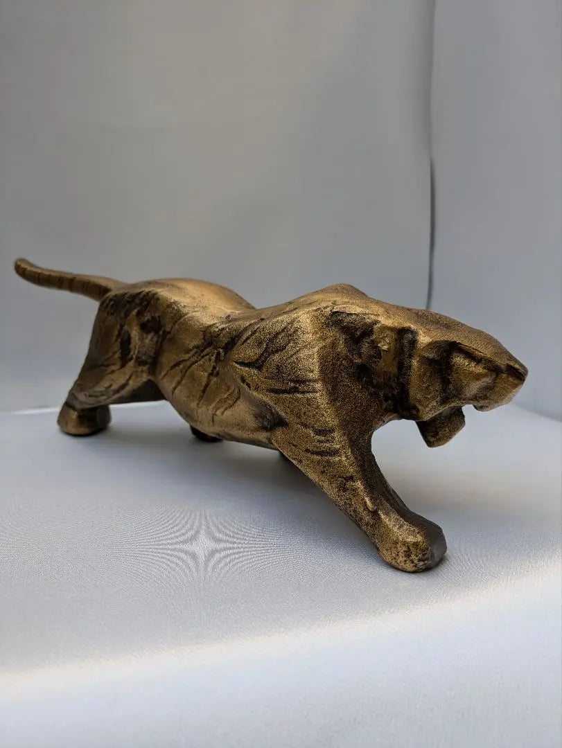 ☆b323, cast iron, tiger ornament, good luck, lucky charm, Showa retro, tiger ornament