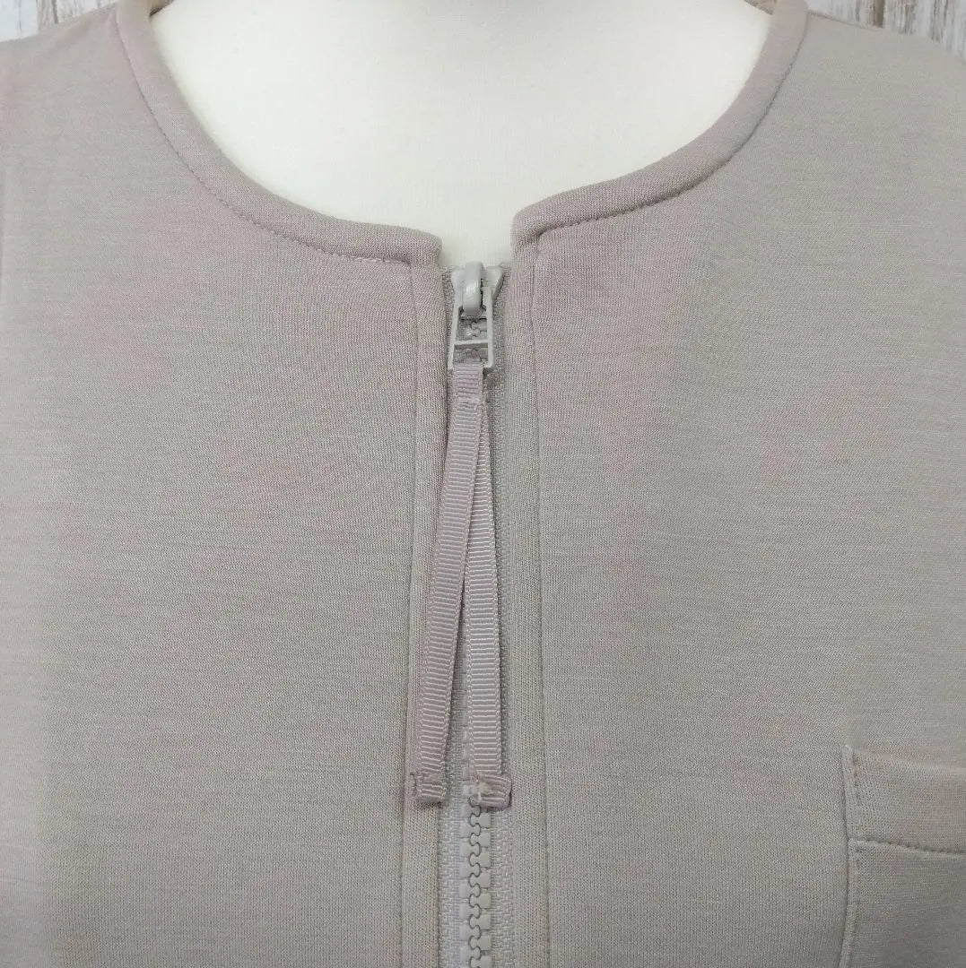 ♥New ♥K&H Sweatshirt Zip-up Logo Cute Beige M~L