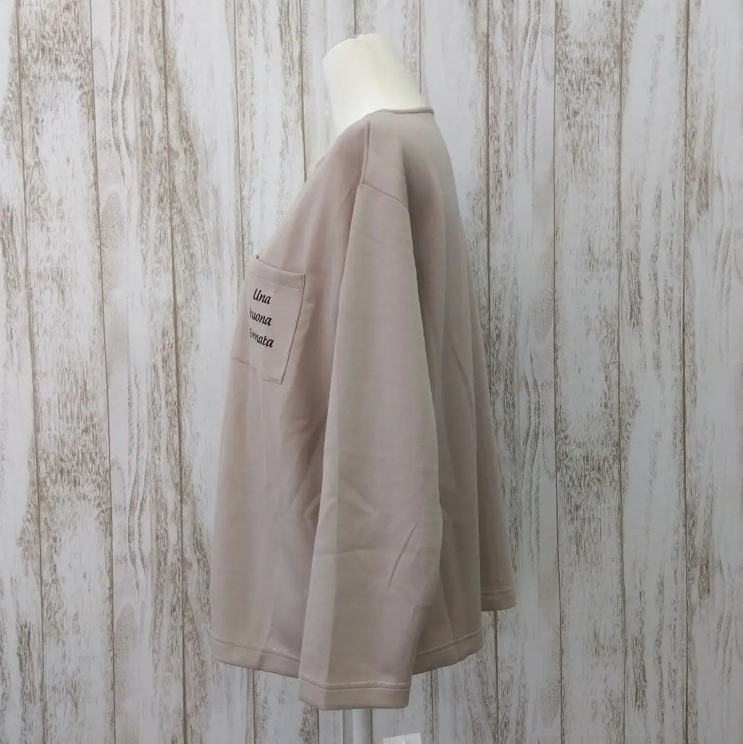 ♥New ♥K&H Sweatshirt Zip-up Logo Cute Beige M~L