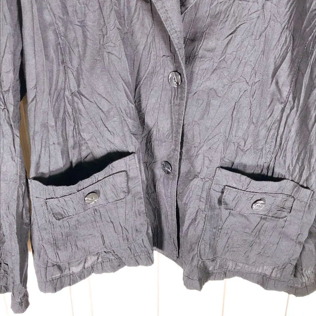 HoLee (F) Wrinkled Tailored Jacket for Women | 美品「HoLee」ホリー(F)シワ加工テーラードジャケット レディース