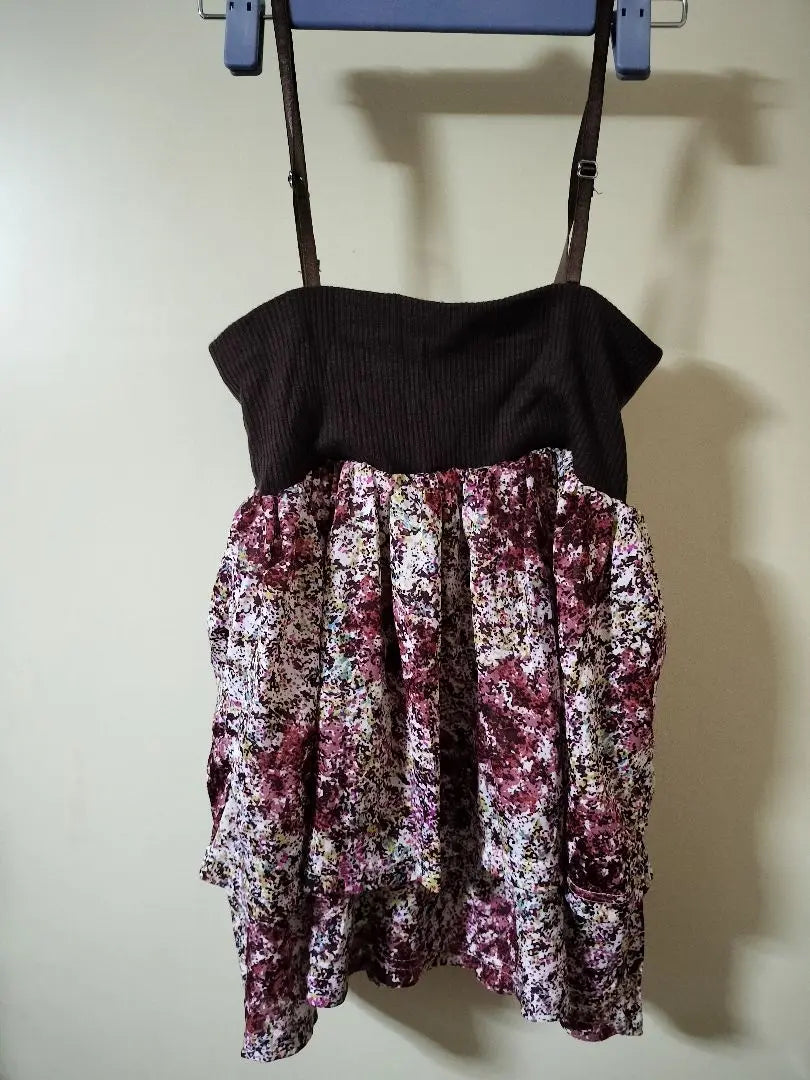 2way camisole x skirt rib knitting gal