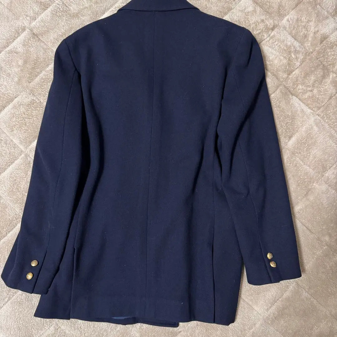 campux Navy Brake Gold Button Double Vintage Wool Melton