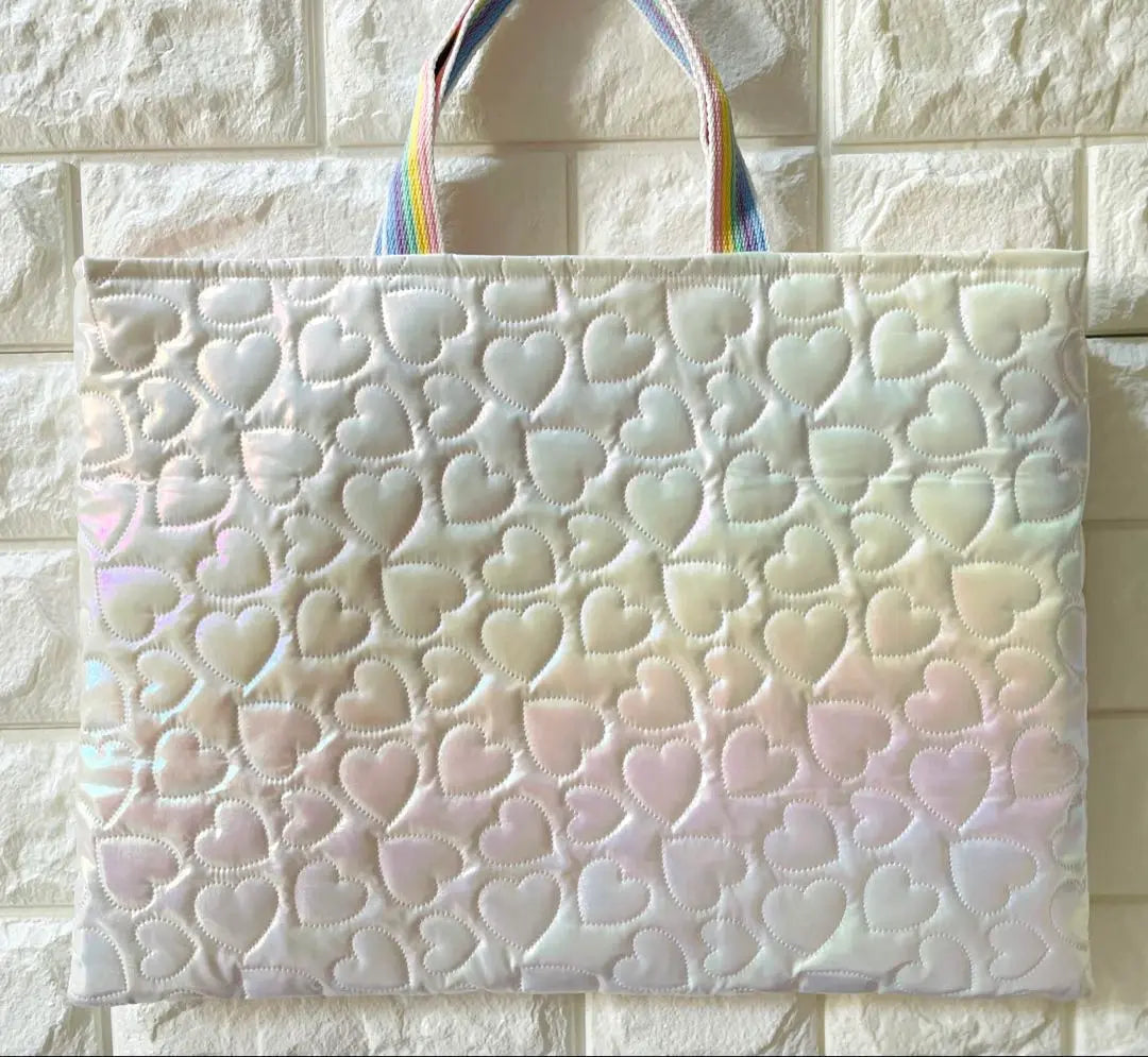 Aurora White Handmade Lesson Bag Girls Heart Quilted