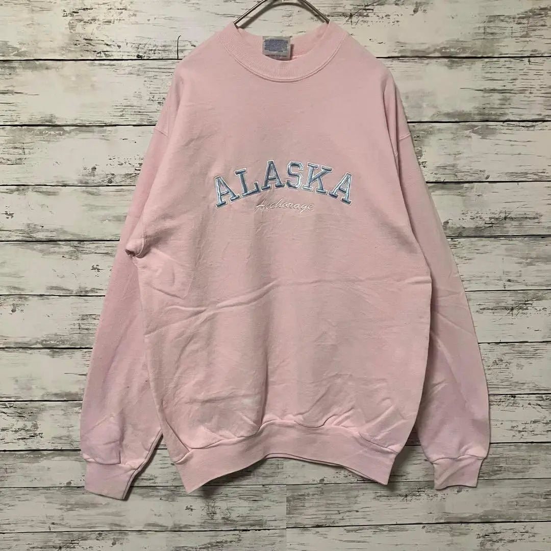 ●F361 [US import] Hanes sweatshirt pink ladies [L equivalent]