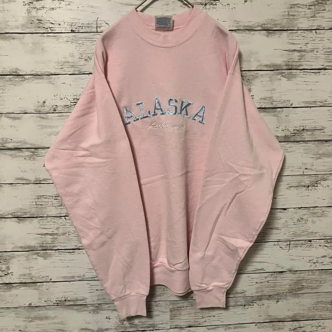 ●F361 [US import] Hanes sweatshirt pink ladies [L equivalent]