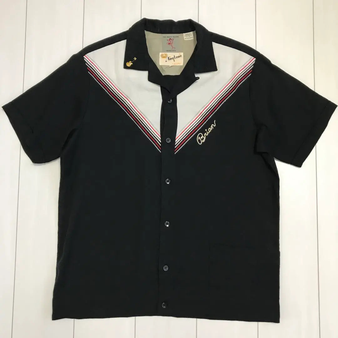 Dead stock! Unused item Made in Japan Toyo BRIAN SETZER bowling shirt