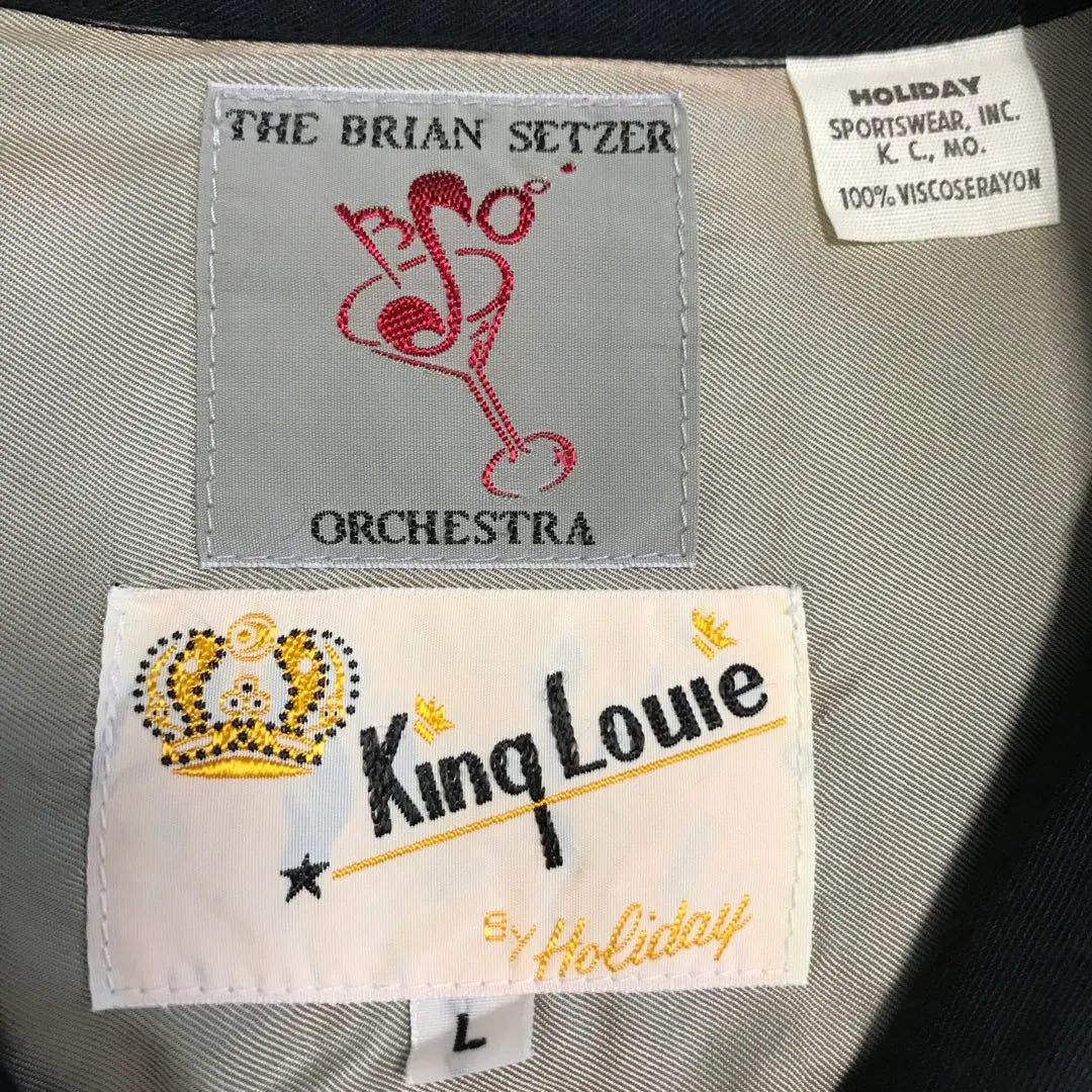 Dead stock! Unused item Made in Japan Toyo BRIAN SETZER bowling shirt