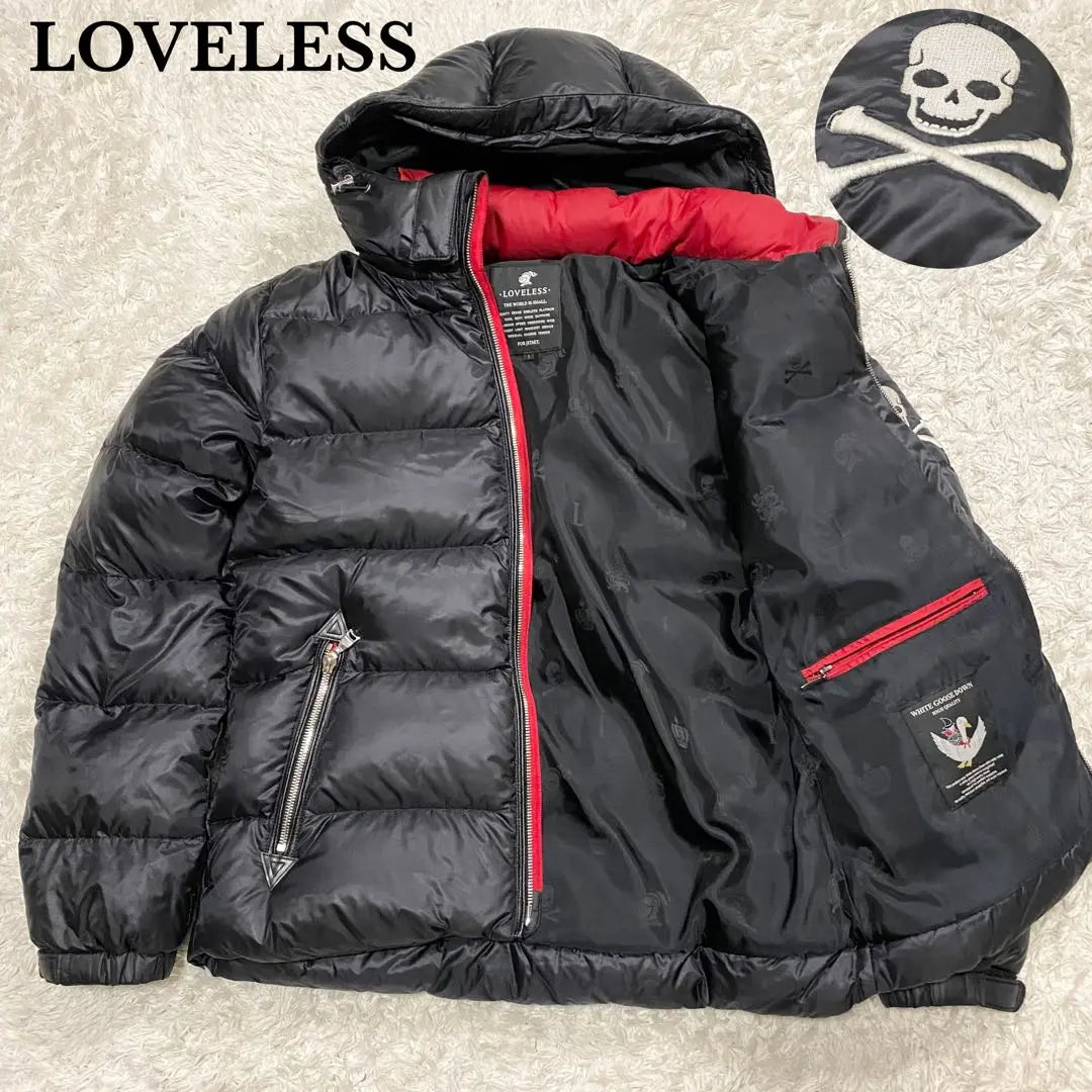 Mujer Chaqueta De Plumas Gruesa Loveless Logotipo Bordado De Ganso Blanco Nupsi Negro S | ラブレス 肉厚 ダウンジャケット ホワイトグース 刺繍ロゴ ヌプシ ブラック S