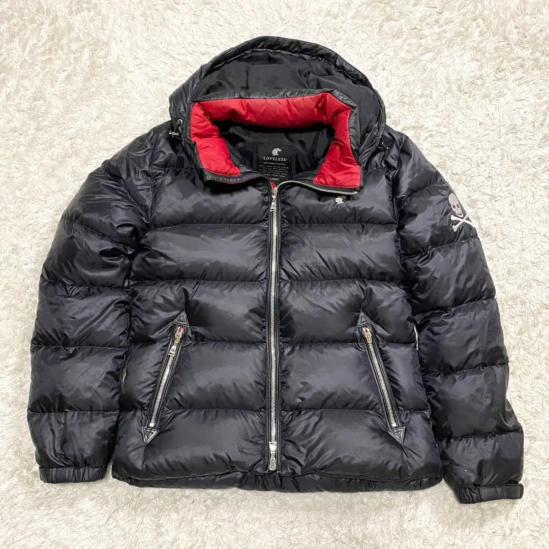 Loveless Thick Down Jacket White Goose Embroidered Logo Nupsi Black S | ラブレス 肉厚 ダウンジャケット ホワイトグース 刺繍ロゴ ヌプシ ブラック S