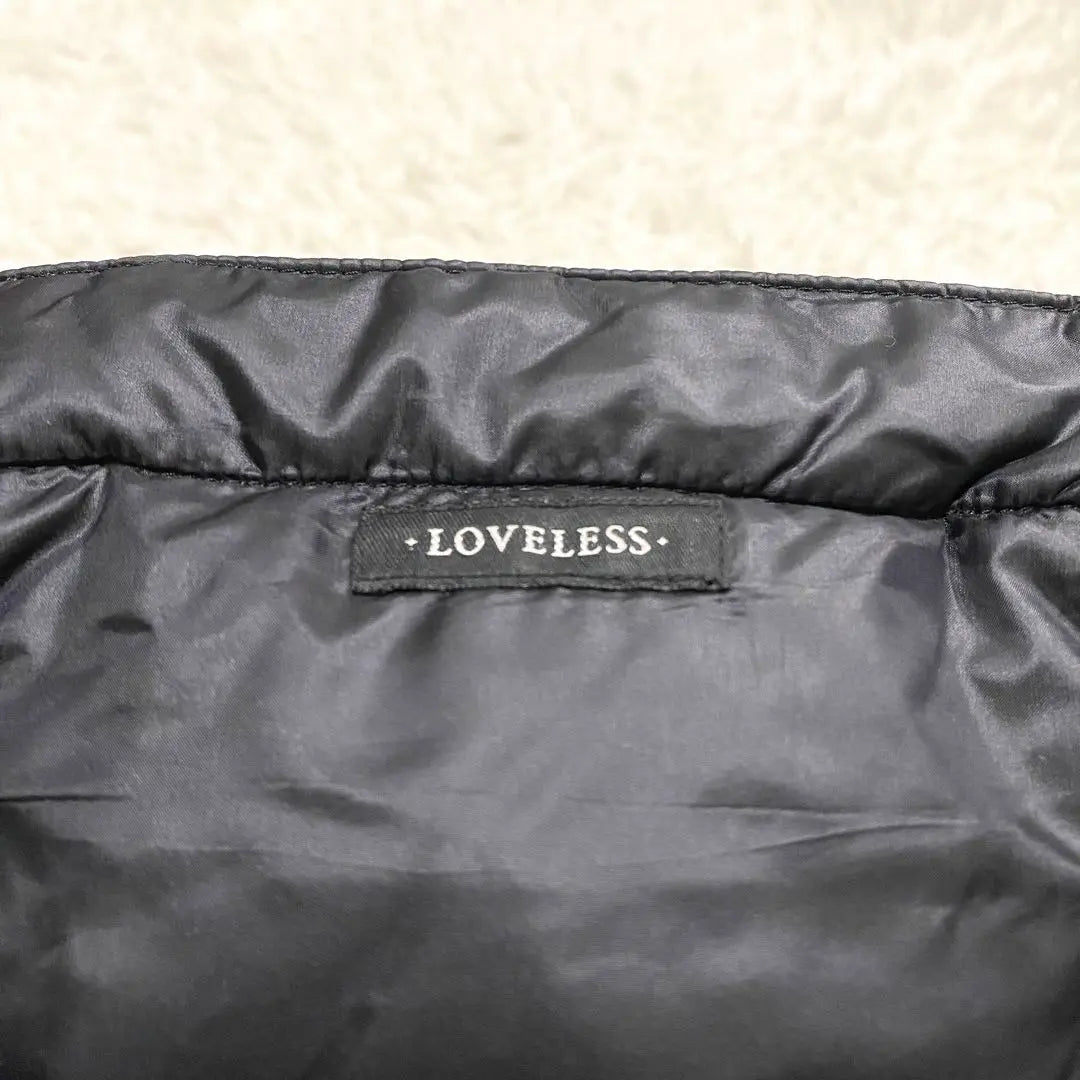 Loveless Thick Down Jacket White Goose Embroidered Logo Nupsi Black S | ラブレス 肉厚 ダウンジャケット ホワイトグース 刺繍ロゴ ヌプシ ブラック S