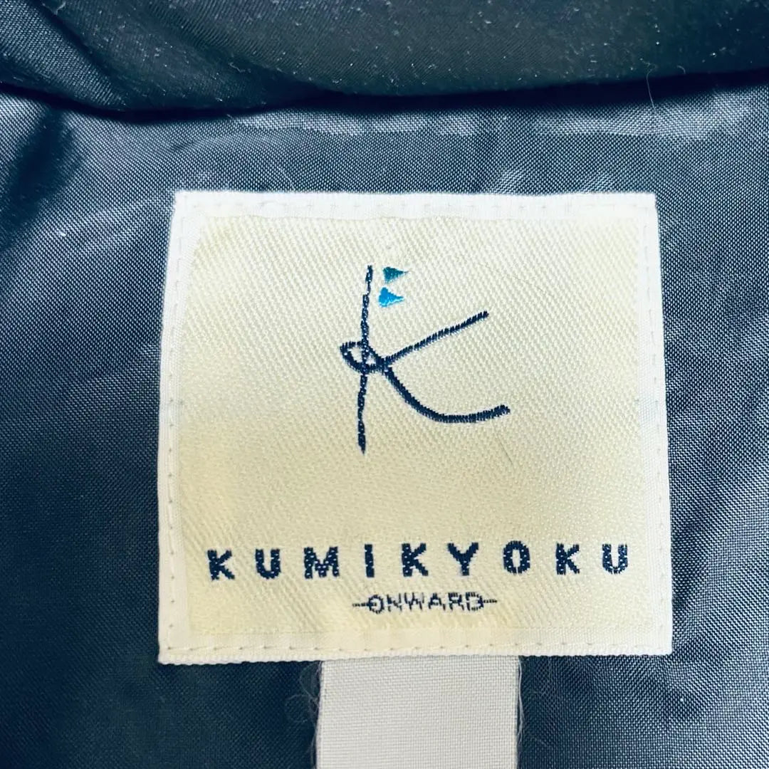 KUMIKYOKU Down Jacket Black Size 2 ((M) Fox Far