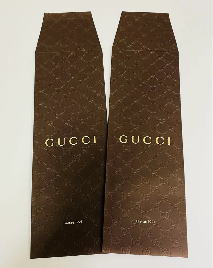 Nuevo, sin usar, juego de 2 estuches para corbatas Gucci, bolsa de papel