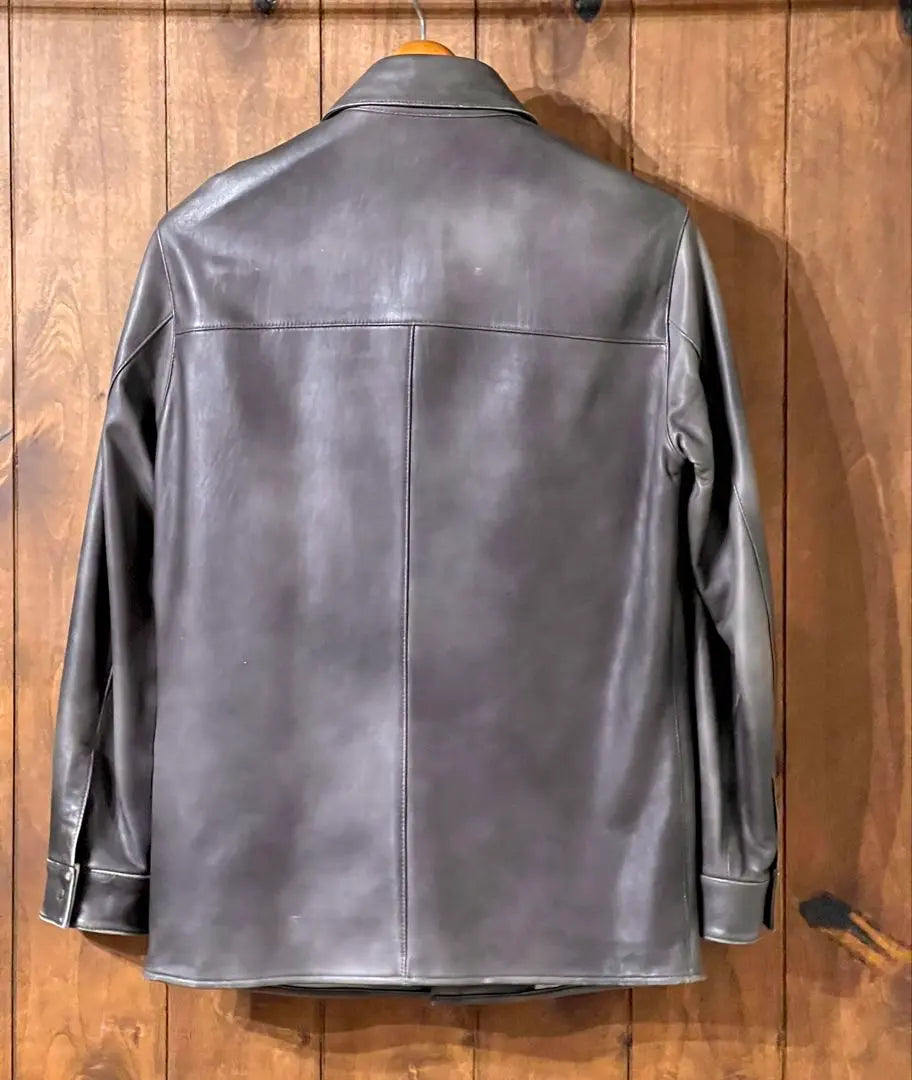 BEAMS Leather Jacket Sheepskin SizeS International Gallery