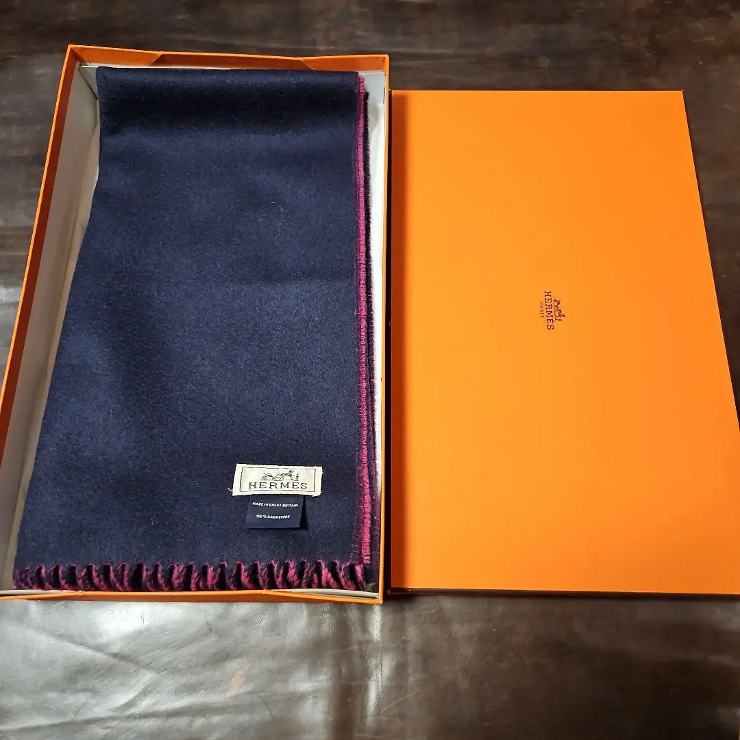 HERMES Cashmere Double Face Muffler