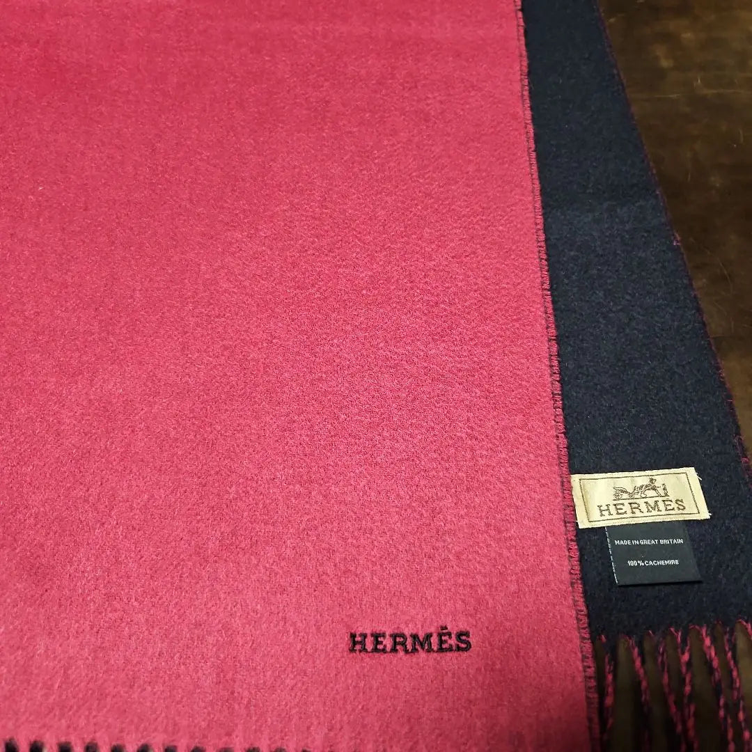 HERMES Cashmere Double Face Muffler