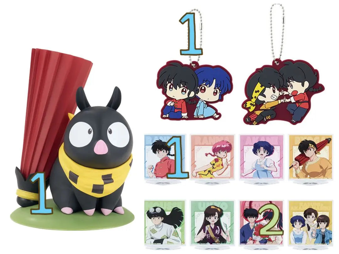 Ranma 1/2 Ichiban Kuji Bulk Sale D Prize P-chan Figure with umbrella stand