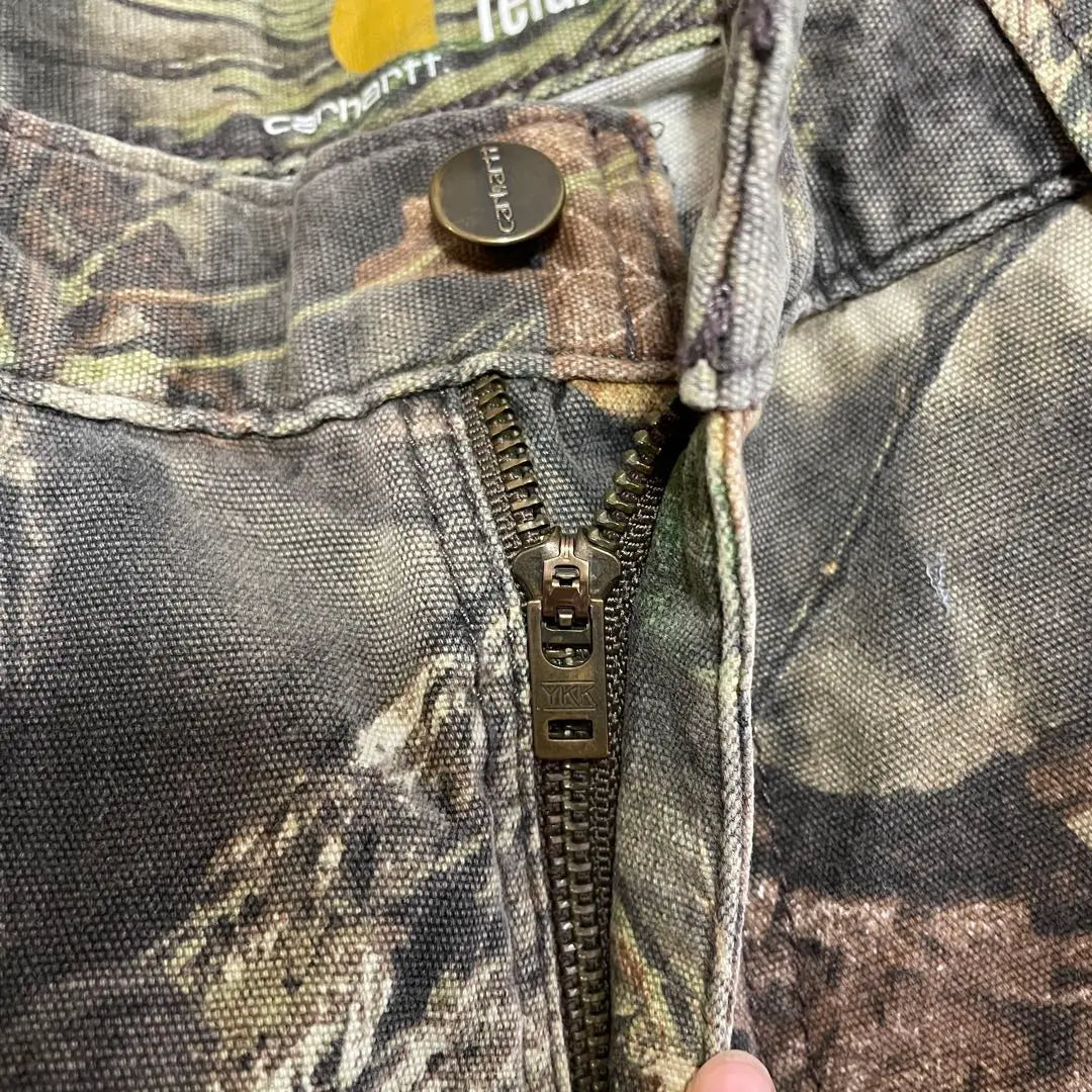 Pantalones de trabajo militar Carhartt con estampado de camuflaje de árbol real, raros