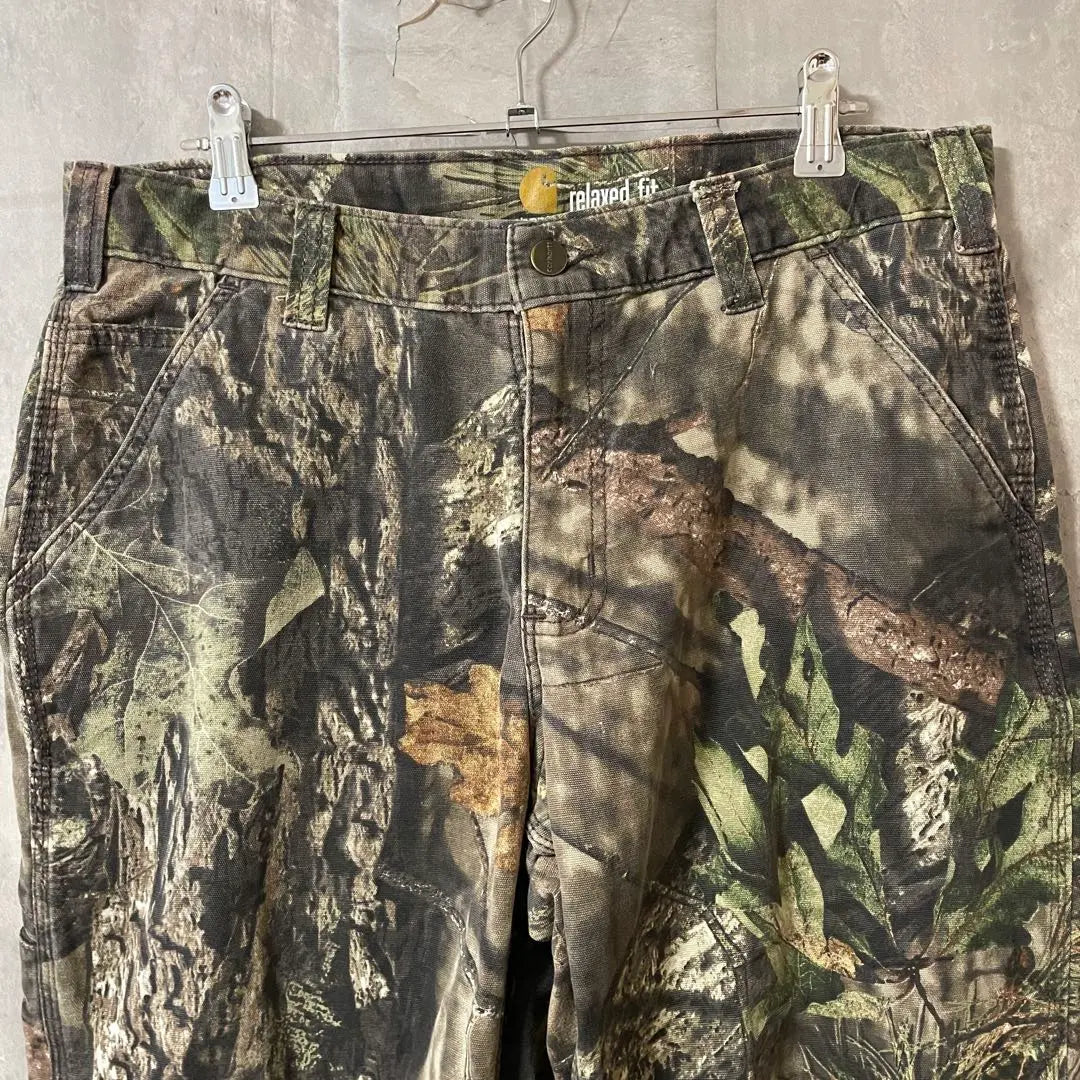 Pantalones de trabajo militar Carhartt con estampado de camuflaje de árbol real, raros