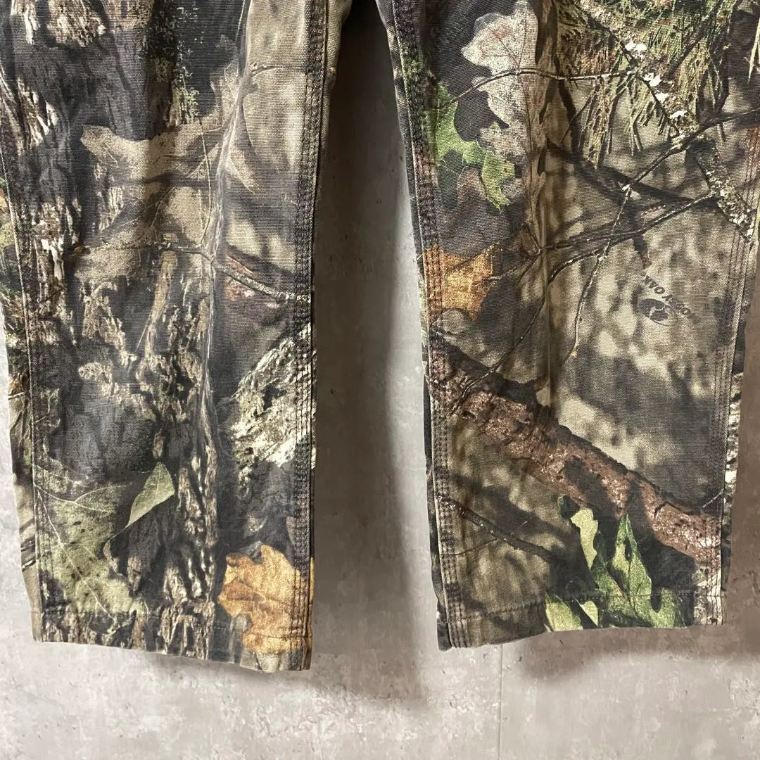 Pantalones de trabajo militar Carhartt con estampado de camuflaje de árbol real, raros