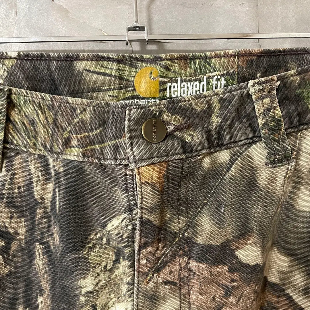 Pantalones de trabajo militar Carhartt con estampado de camuflaje de árbol real, raros