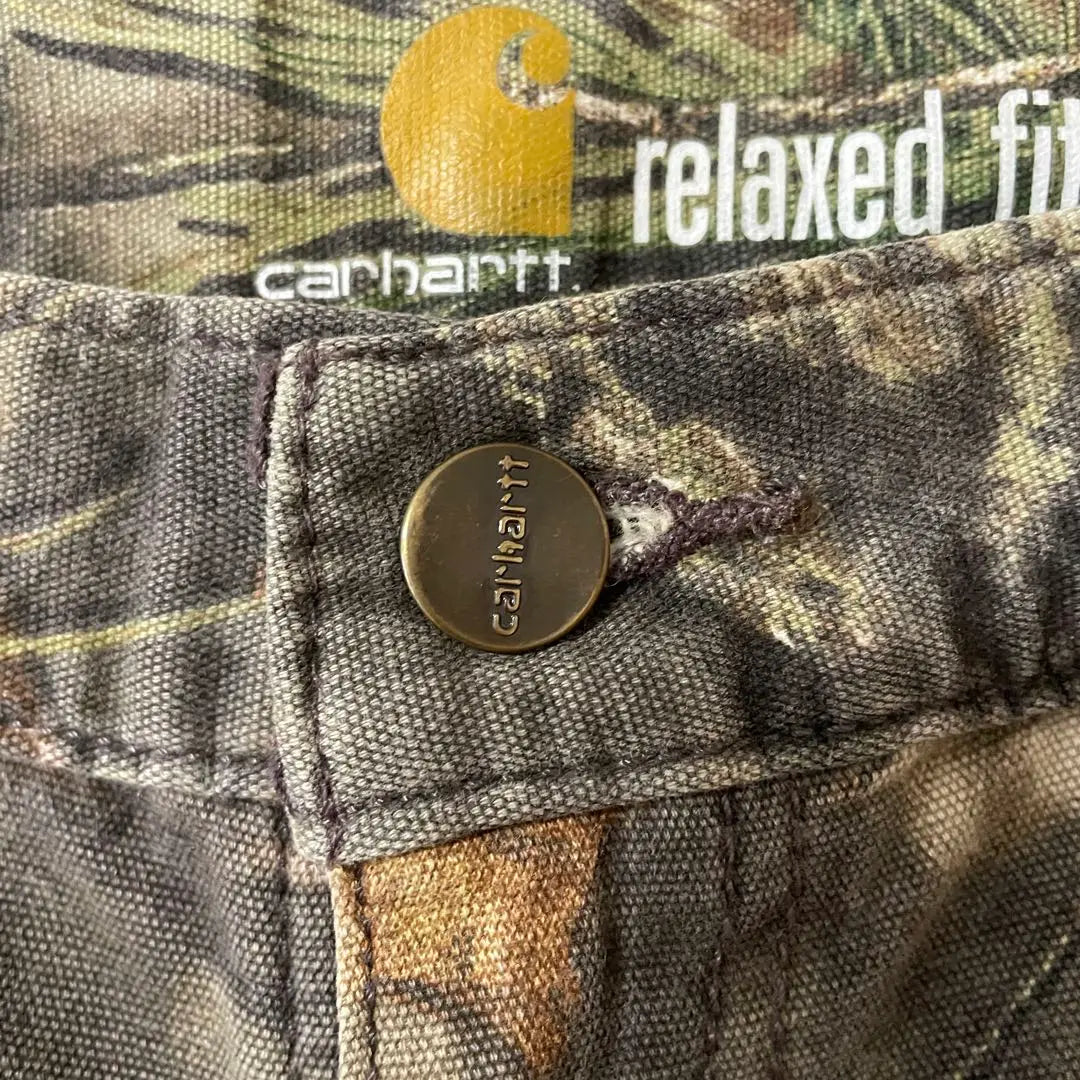 Pantalones de trabajo militar Carhartt con estampado de camuflaje de árbol real, raros