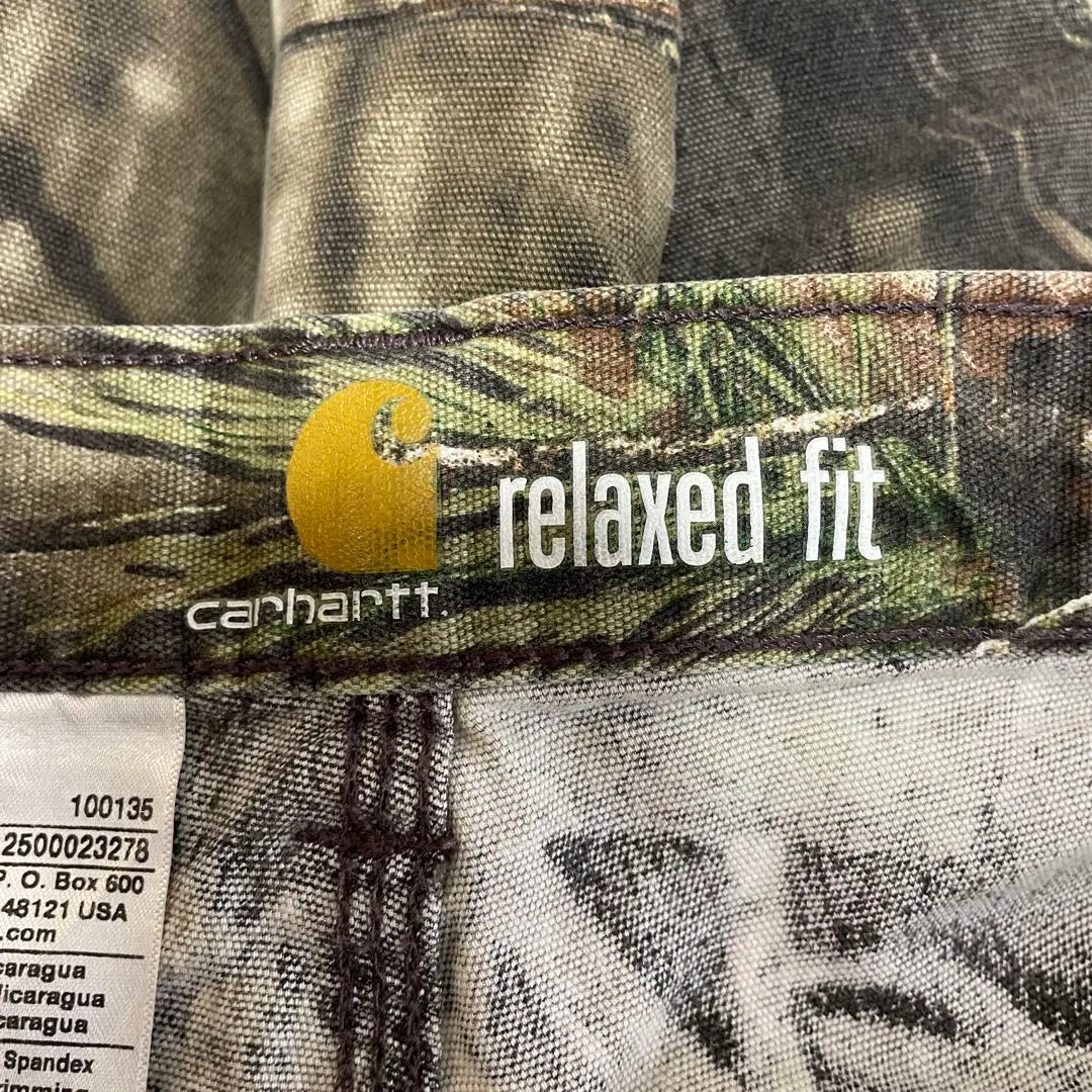 Pantalones de trabajo militar Carhartt con estampado de camuflaje de árbol real, raros