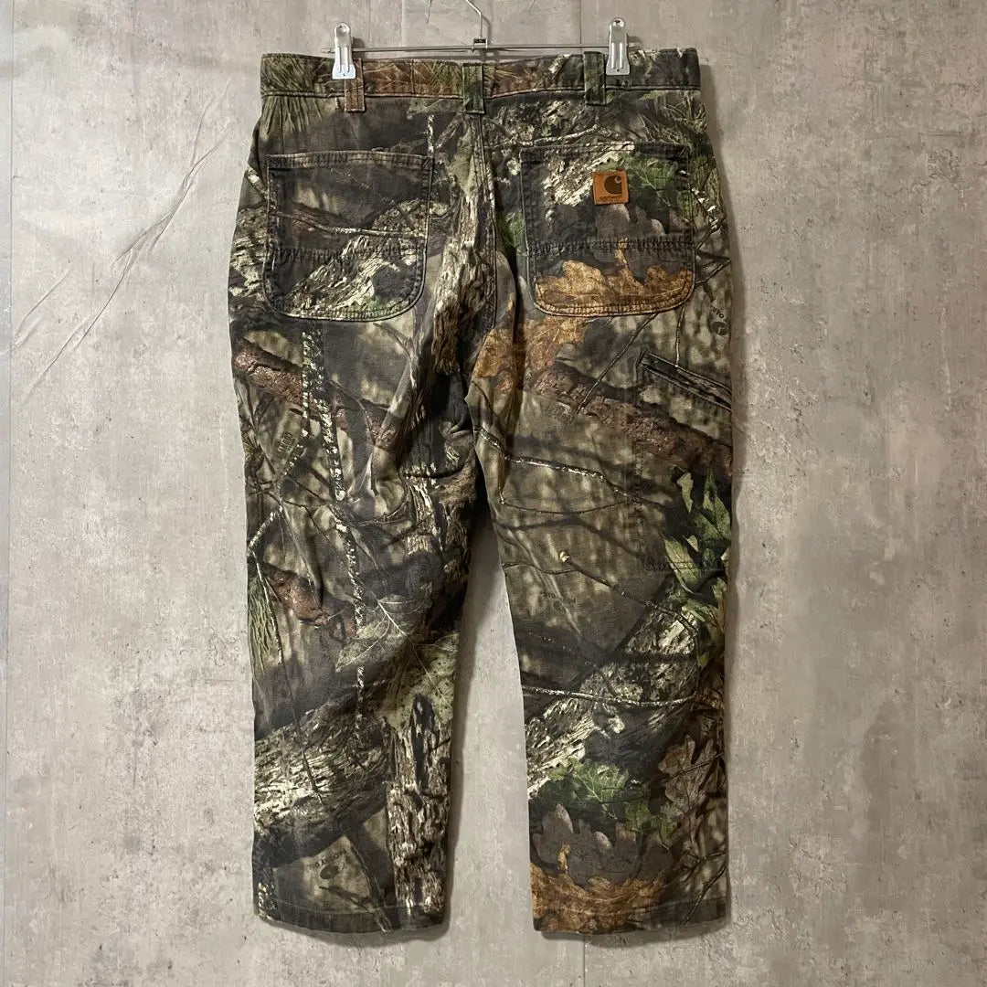 Pantalones de trabajo militar Carhartt con estampado de camuflaje de árbol real, raros