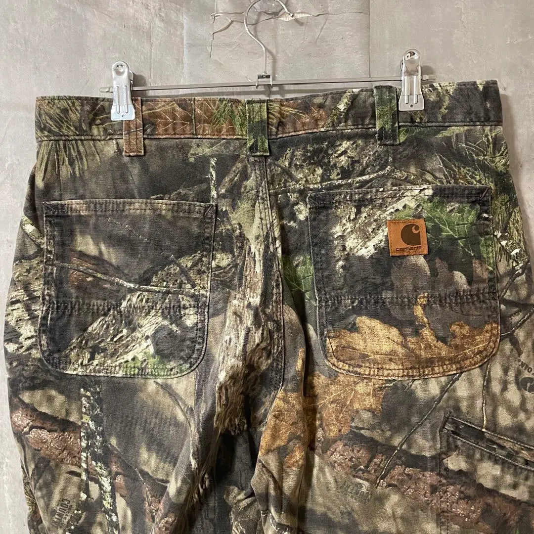 Pantalones de trabajo militar Carhartt con estampado de camuflaje de árbol real, raros