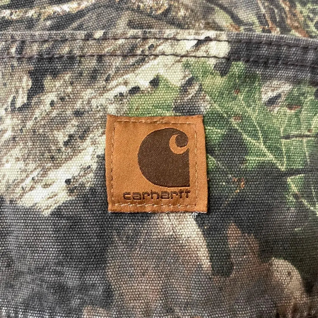 Pantalones de trabajo militar Carhartt con estampado de camuflaje de árbol real, raros