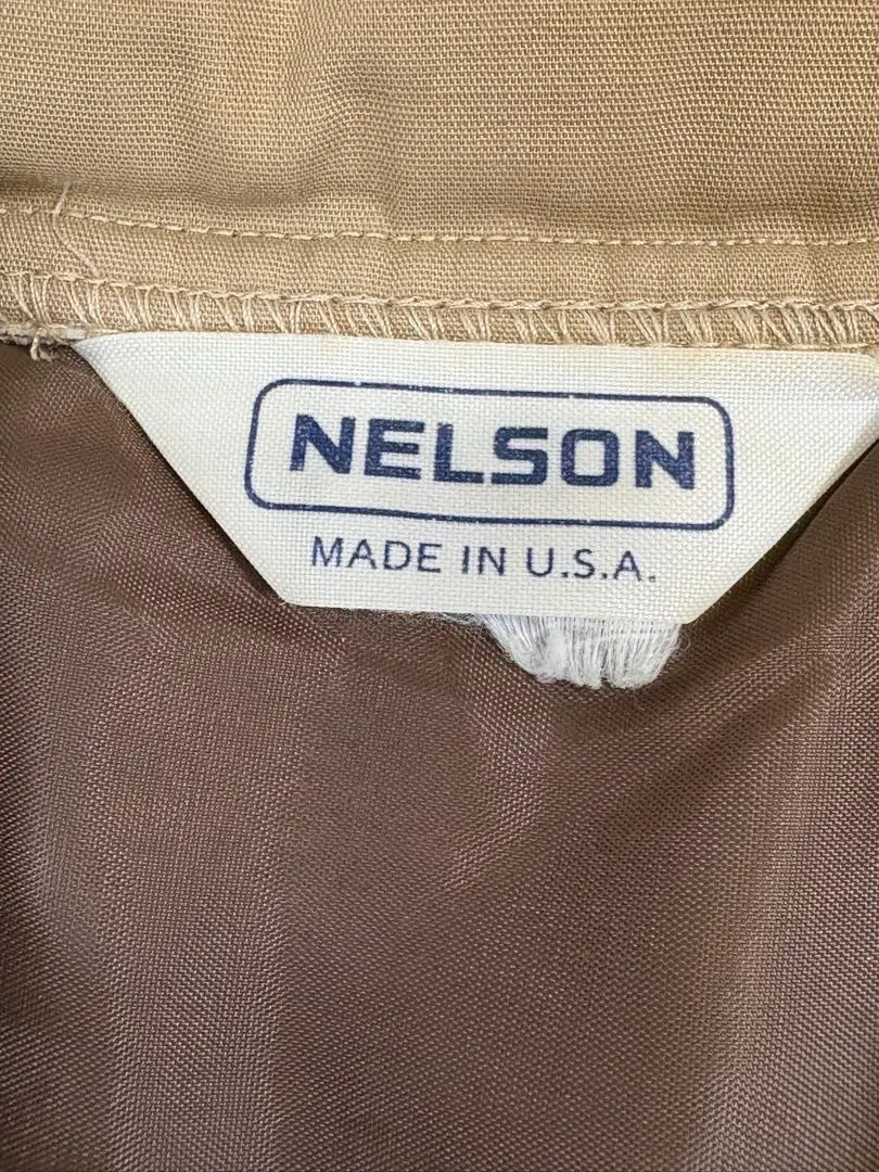 Made in the USA NELSON padded vest, beige, sizes M to L, Nelson retro